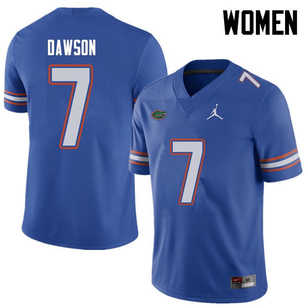 Jordan Brand Women #7 Duke Dawson Florida Gators College Football Jerseys Royal